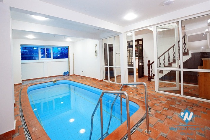 Swimming pool house for rent in Tay Ho, Hanoi